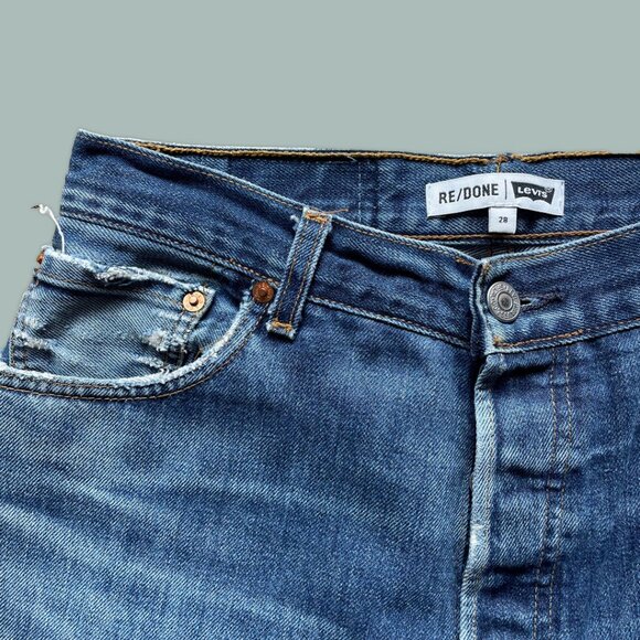 RE/DONE Levis High Rise Ankle Crop Jean 27 / 28 - Picture 6 of 9